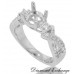 0.75 CT Round Cut Diamond Semi Mount Engagement Ring 14 K